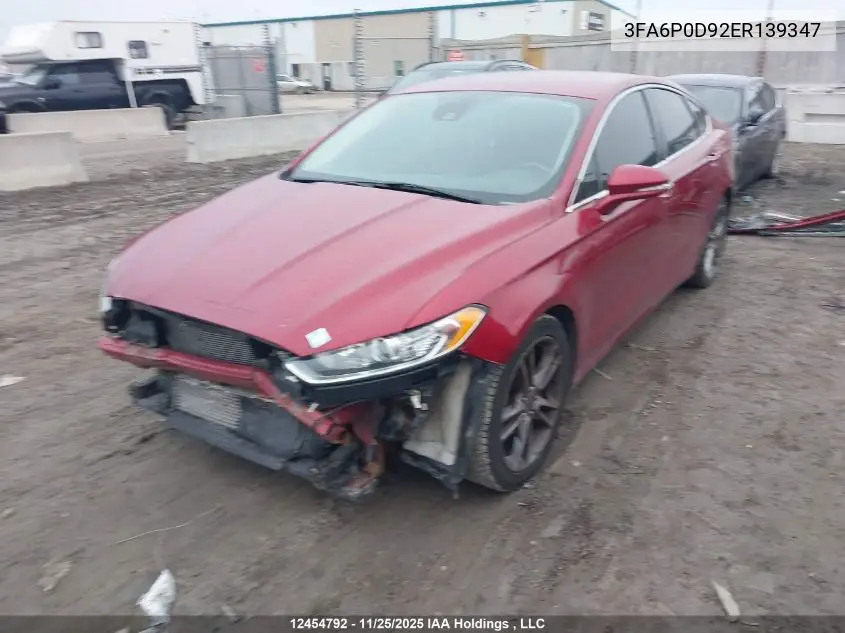 3FA6P0D92ER139347 2014 Ford Fusion Titanium