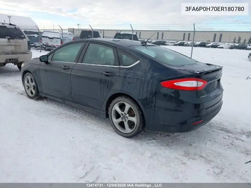 3FA6P0H70ER180780 2014 Ford Fusion Se