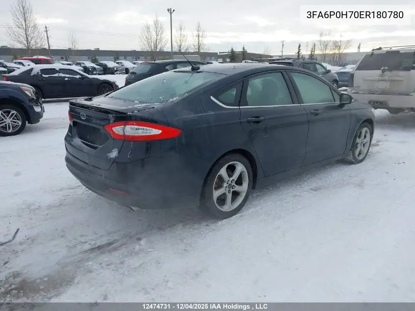 3FA6P0H70ER180780 2014 Ford Fusion Se