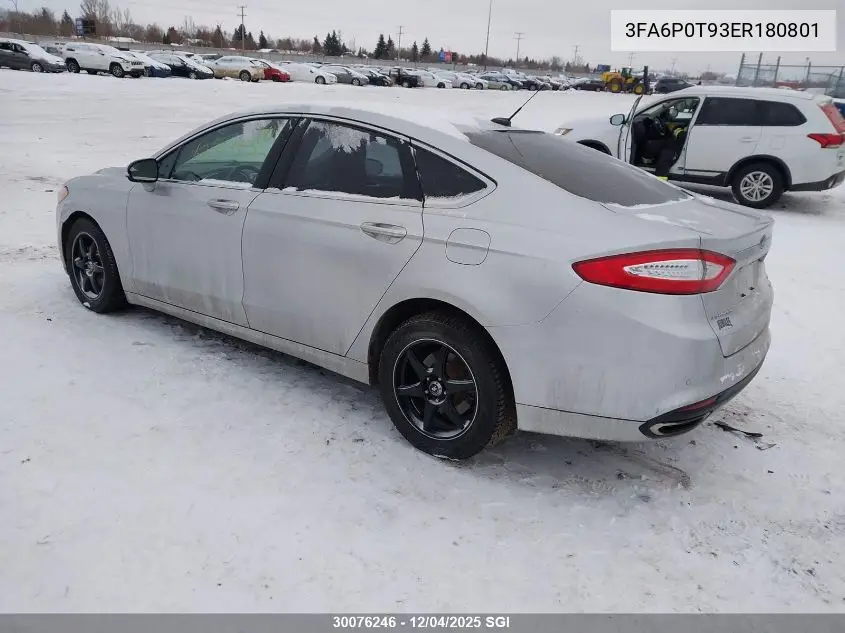 3FA6P0T93ER180801 2014 Ford Fusion Se