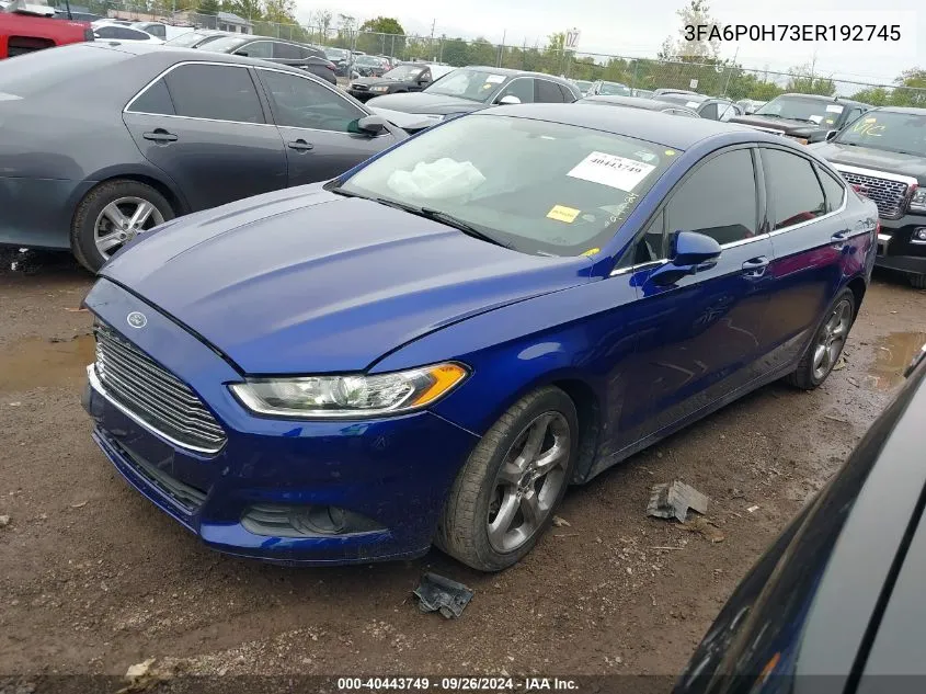 3FA6P0H73ER192745 2014 Ford Fusion Se