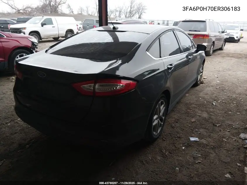 3FA6P0H70ER306183 2014 Ford Fusion Se