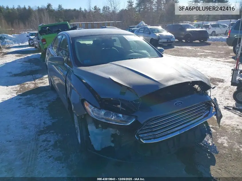3FA6P0LU9ER242416 2014 Ford Fusion Hybrid Se