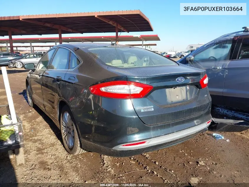 3FA6P0PUXER103664 2014 Ford Fusion Energi Se Luxury