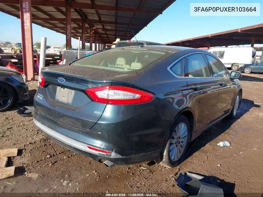 3FA6P0PUXER103664 2014 Ford Fusion Energi Se Luxury
