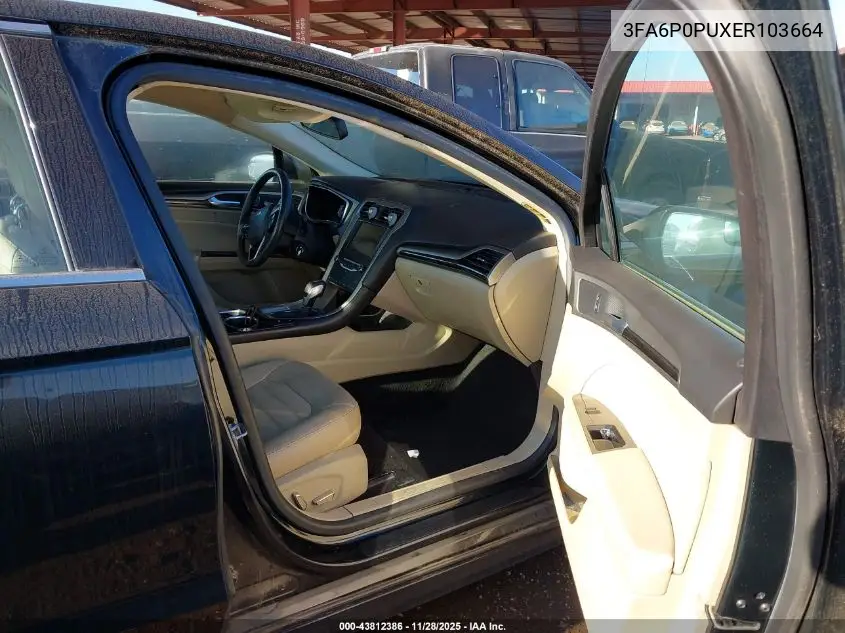 3FA6P0PUXER103664 2014 Ford Fusion Energi Se Luxury