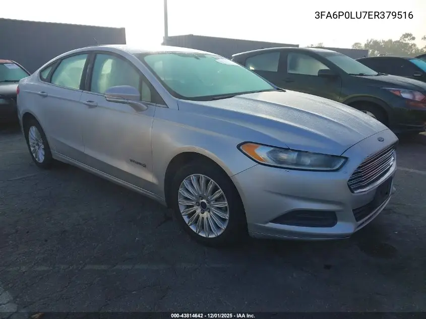3FA6P0LU7ER379516 2014 Ford Fusion Hybrid Se