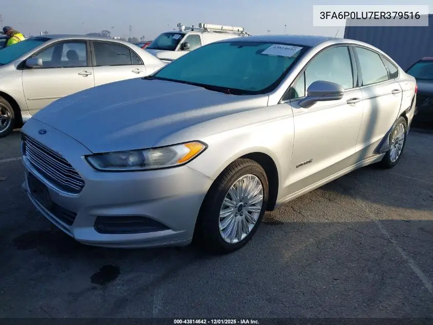 3FA6P0LU7ER379516 2014 Ford Fusion Hybrid Se