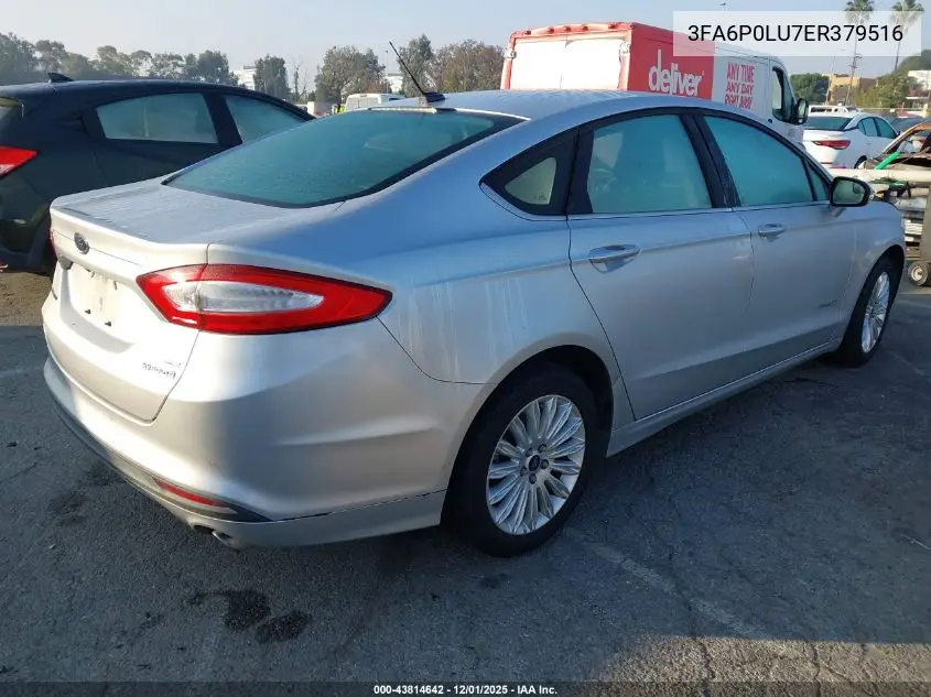 3FA6P0LU7ER379516 2014 Ford Fusion Hybrid Se