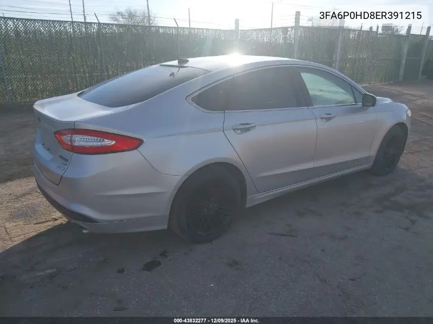 3FA6P0HD8ER391215 2014 Ford Fusion Se