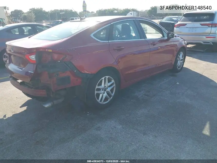 3FA6P0HDXER148540 2014 Ford Fusion Se