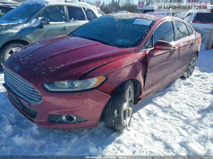 3FA6P0H93ER172836 2014 Ford Fusion Se