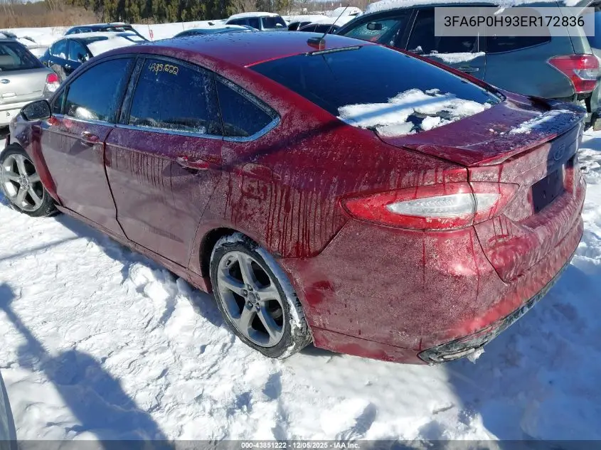 3FA6P0H93ER172836 2014 Ford Fusion Se