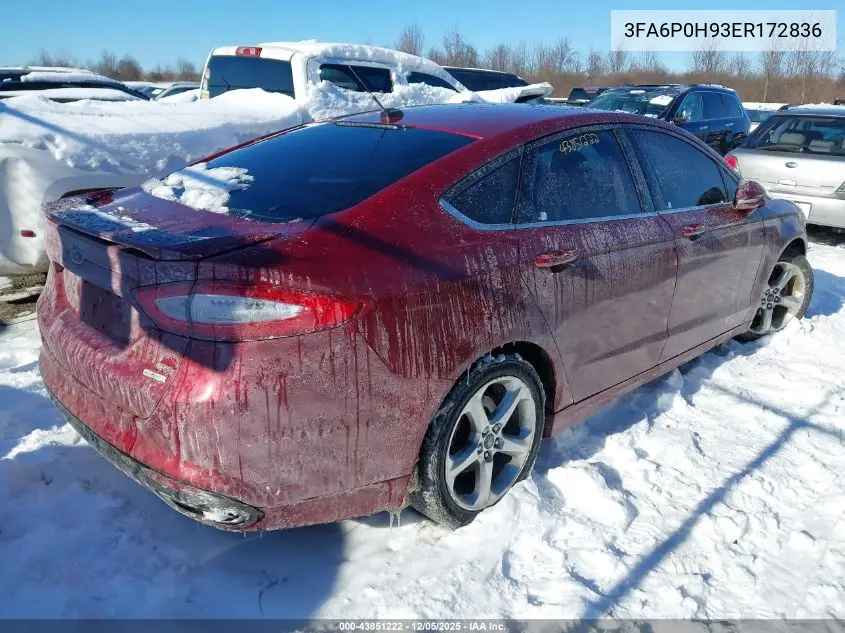 3FA6P0H93ER172836 2014 Ford Fusion Se
