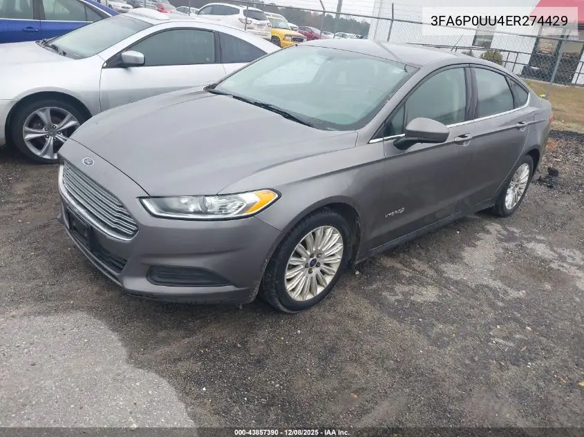 3FA6P0UU4ER274429 2014 Ford Fusion Hybrid S