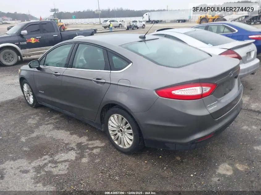 3FA6P0UU4ER274429 2014 Ford Fusion Hybrid S