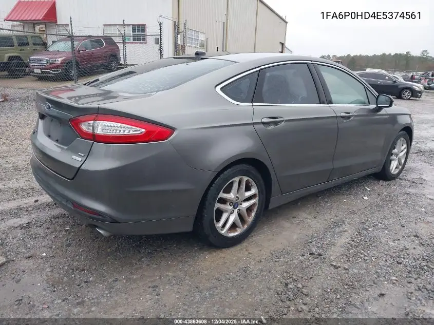 1FA6P0HD4E5374561 2014 Ford Fusion Se