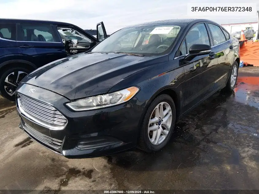 3FA6P0H76ER372348 2014 Ford Fusion Se