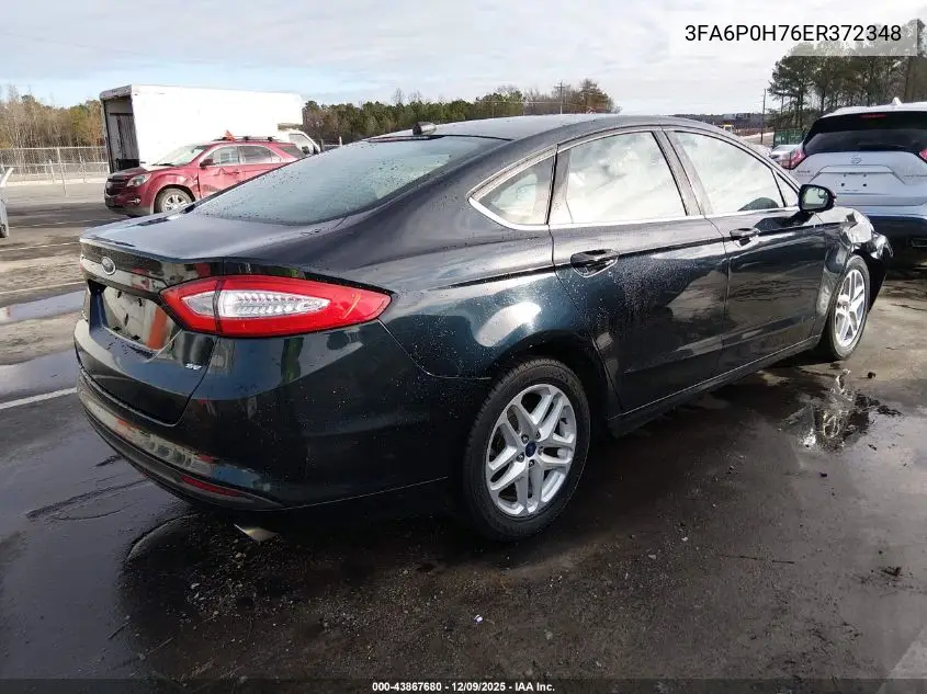 3FA6P0H76ER372348 2014 Ford Fusion Se
