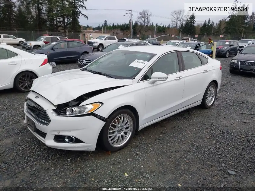 3FA6P0K97ER196534 2014 Ford Fusion Titanium