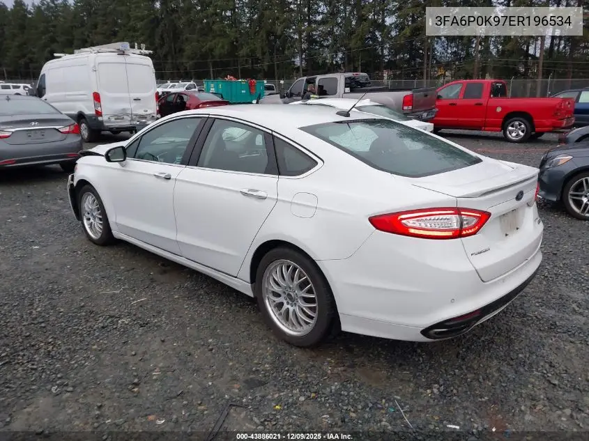 3FA6P0K97ER196534 2014 Ford Fusion Titanium