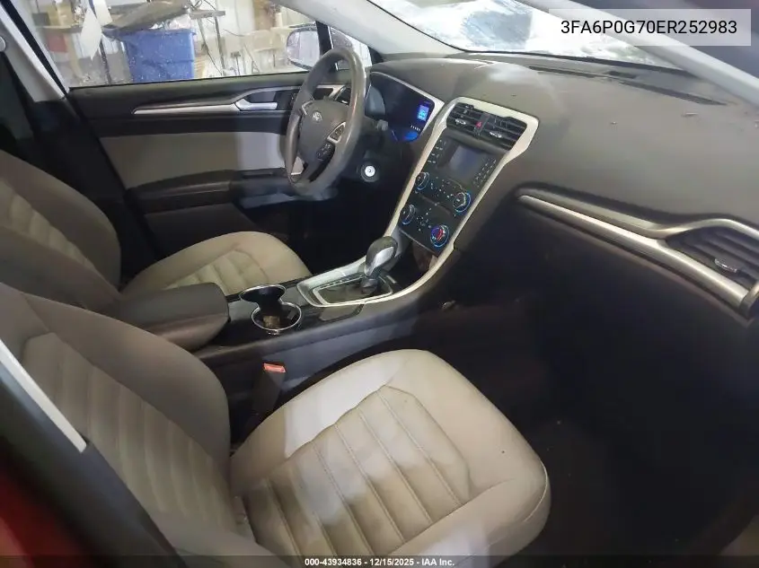 3FA6P0G70ER252983 2014 Ford Fusion S