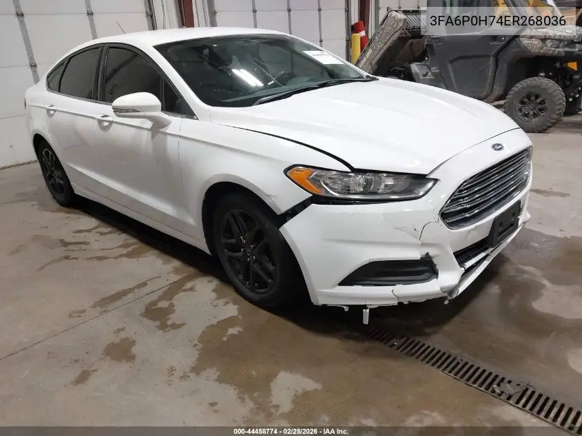 3FA6P0H74ER268036 2014 Ford Fusion Se