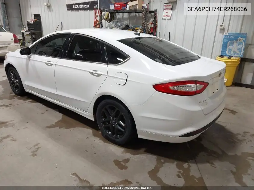 3FA6P0H74ER268036 2014 Ford Fusion Se