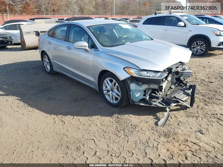 3FA6P0H74ER362806 2014 Ford Fusion Se