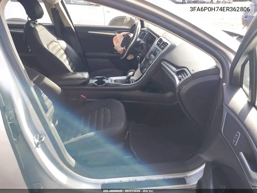 3FA6P0H74ER362806 2014 Ford Fusion Se