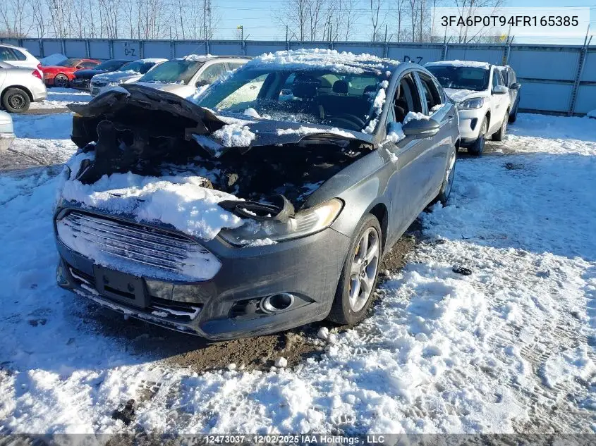 3FA6P0T94FR165385 2015 Ford Fusion Se