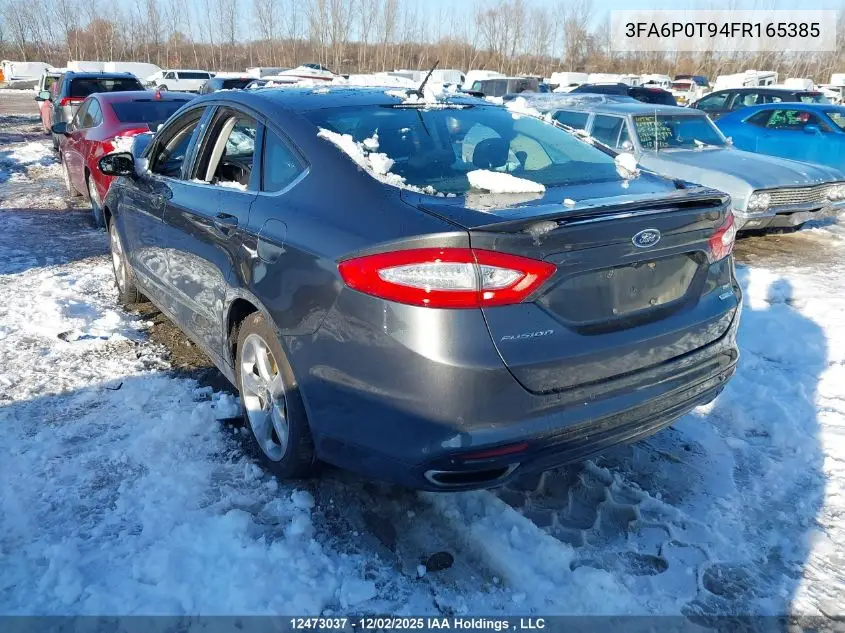 3FA6P0T94FR165385 2015 Ford Fusion Se