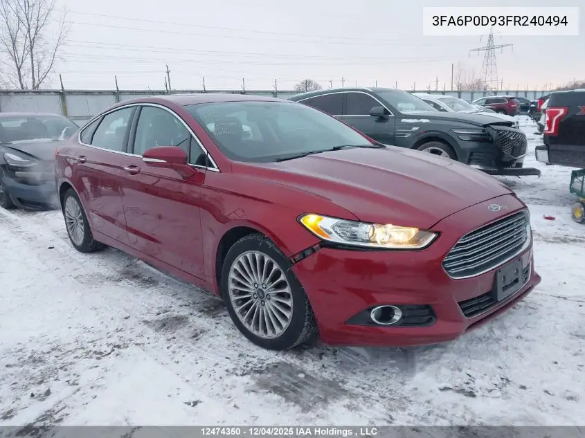 3FA6P0D93FR240494 2015 Ford Fusion