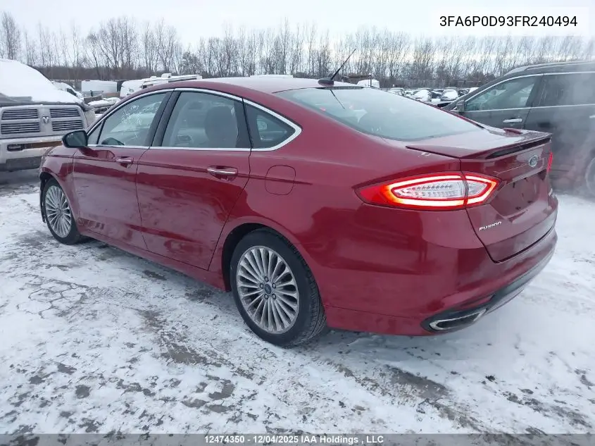 3FA6P0D93FR240494 2015 Ford Fusion