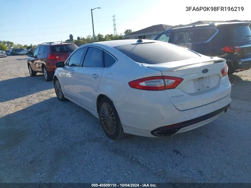 3FA6P0K98FR196219 2015 Ford Fusion Titanium