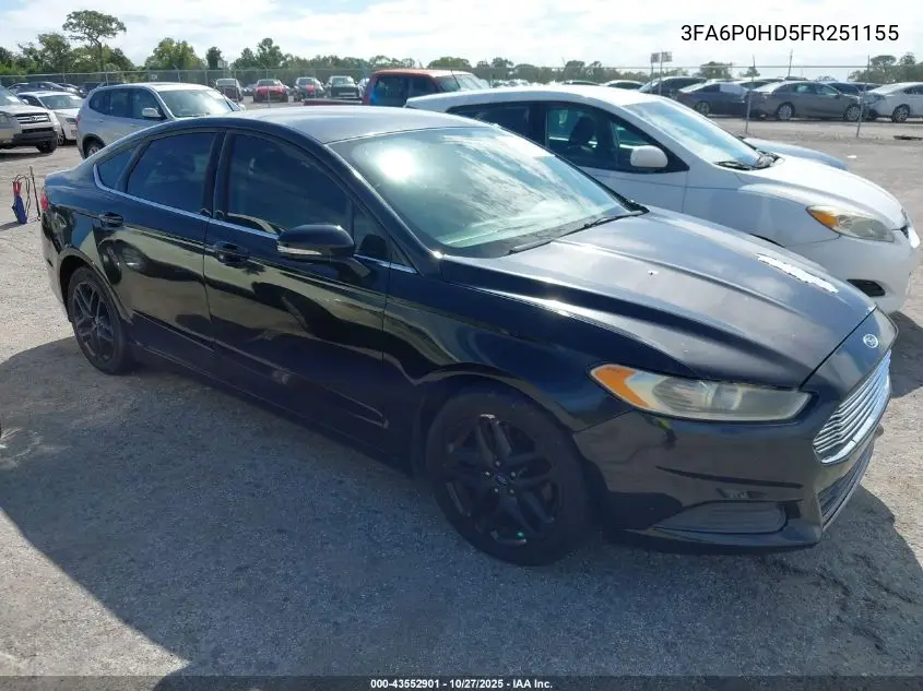 3FA6P0HD5FR251155 2015 Ford Fusion Se