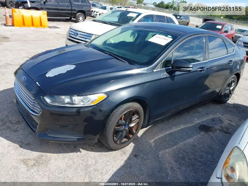 3FA6P0HD5FR251155 2015 Ford Fusion Se