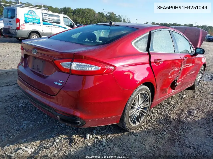 3FA6P0H91FR251049 2015 Ford Fusion Se