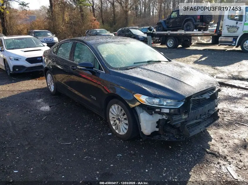 3FA6P0PU3FR197453 2015 Ford Fusion Energi Se Luxury