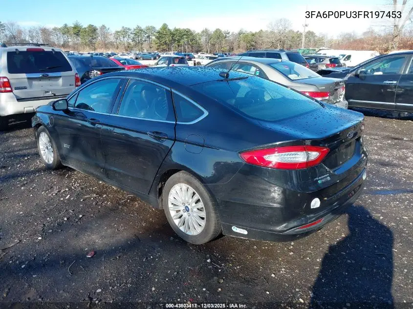 3FA6P0PU3FR197453 2015 Ford Fusion Energi Se Luxury