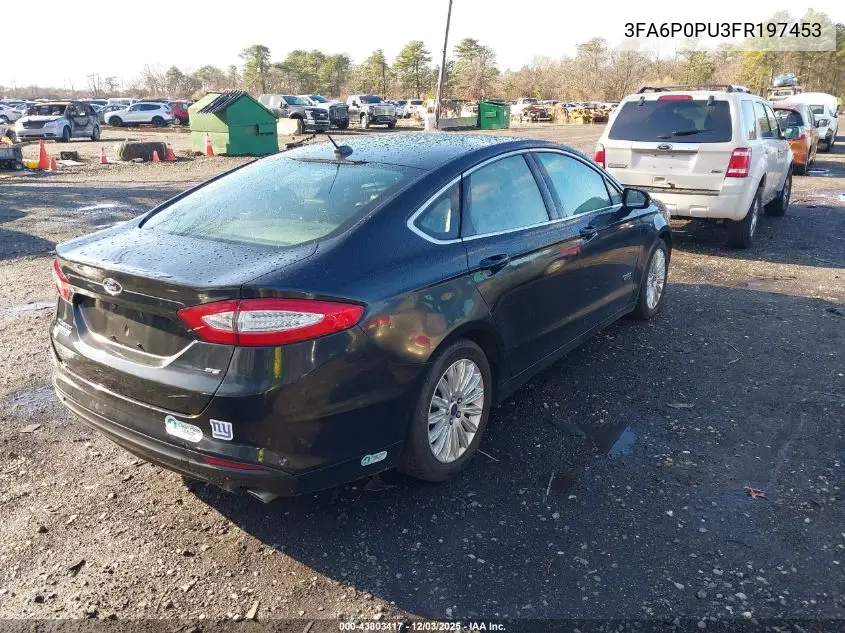 3FA6P0PU3FR197453 2015 Ford Fusion Energi Se Luxury