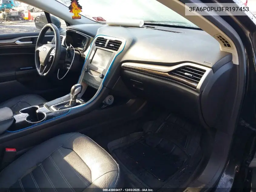 3FA6P0PU3FR197453 2015 Ford Fusion Energi Se Luxury
