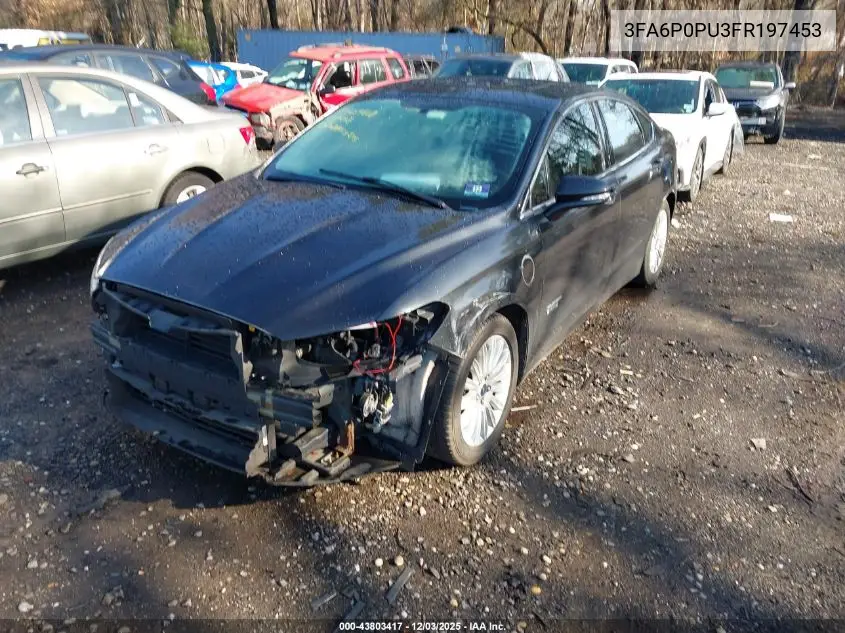 3FA6P0PU3FR197453 2015 Ford Fusion Energi Se Luxury