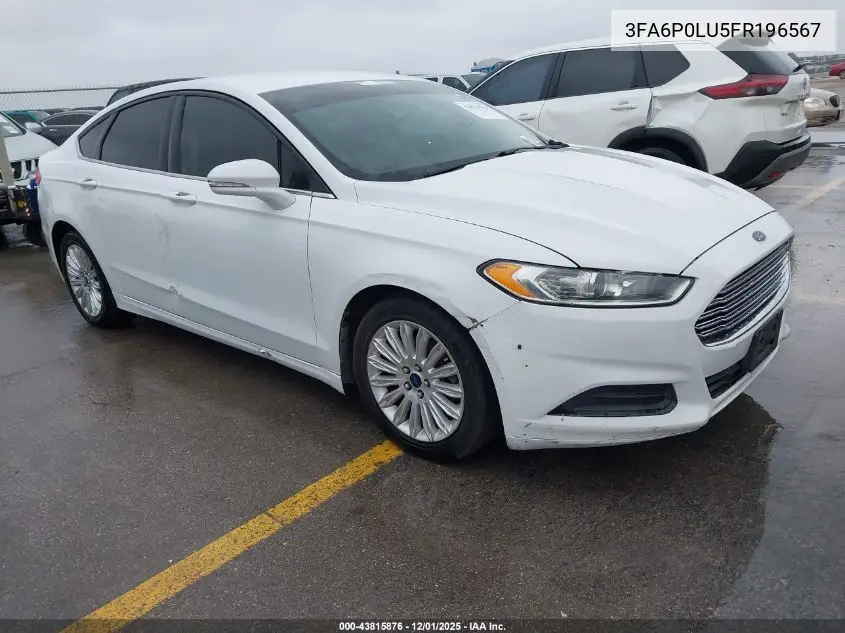 3FA6P0LU5FR196567 2015 Ford Fusion Hybrid Se