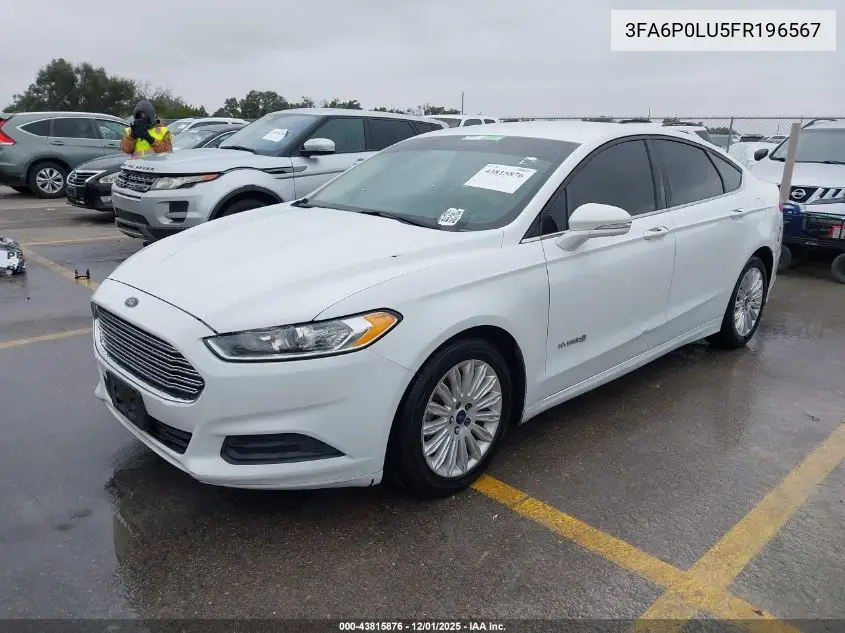 3FA6P0LU5FR196567 2015 Ford Fusion Hybrid Se
