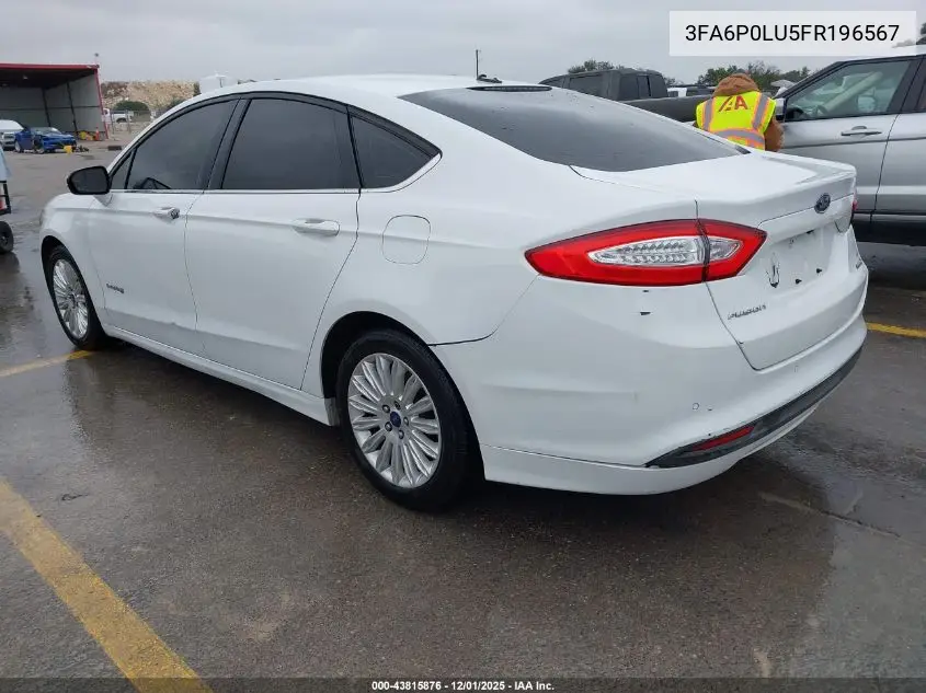 3FA6P0LU5FR196567 2015 Ford Fusion Hybrid Se