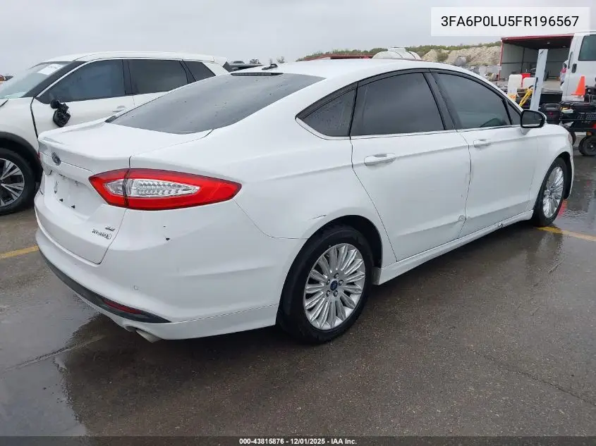 3FA6P0LU5FR196567 2015 Ford Fusion Hybrid Se