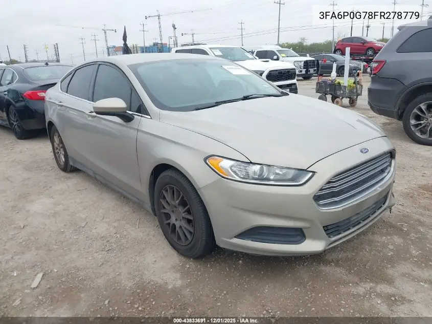 3FA6P0G78FR278779 2015 Ford Fusion S