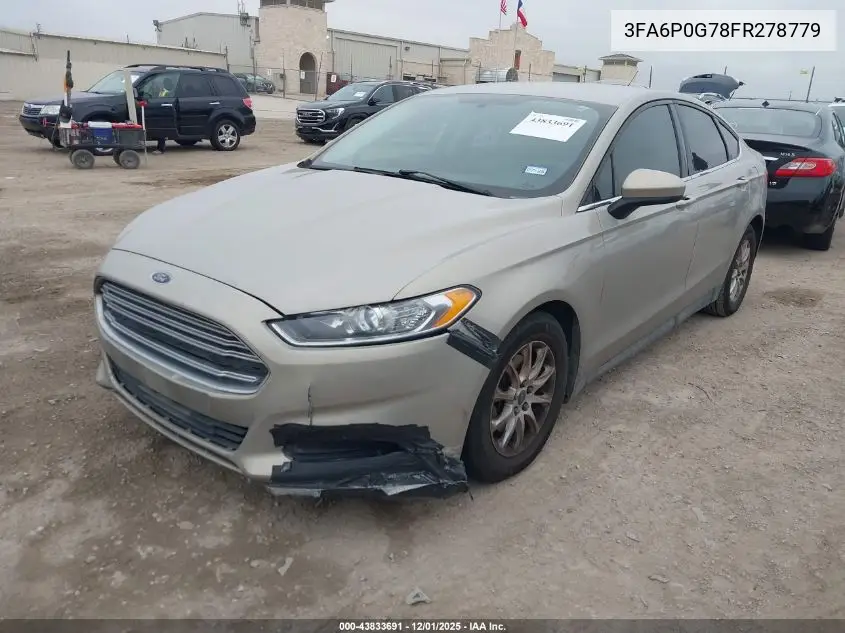 3FA6P0G78FR278779 2015 Ford Fusion S