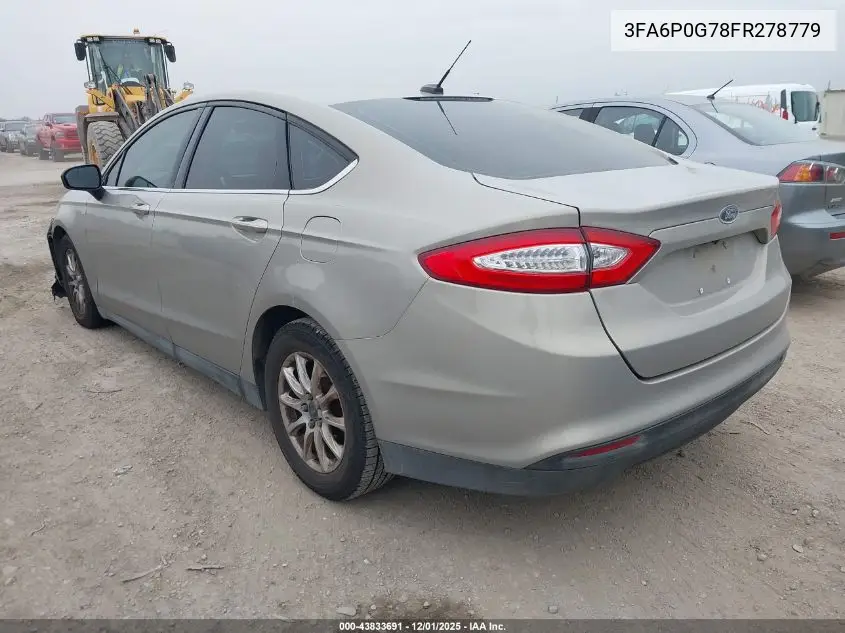 3FA6P0G78FR278779 2015 Ford Fusion S